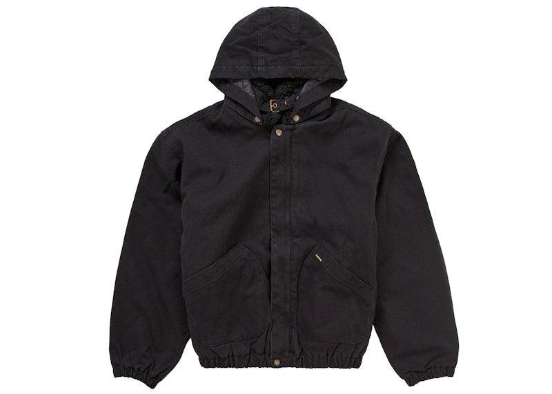 Supreme Faux Shearling Lined Bomber Jacket Black