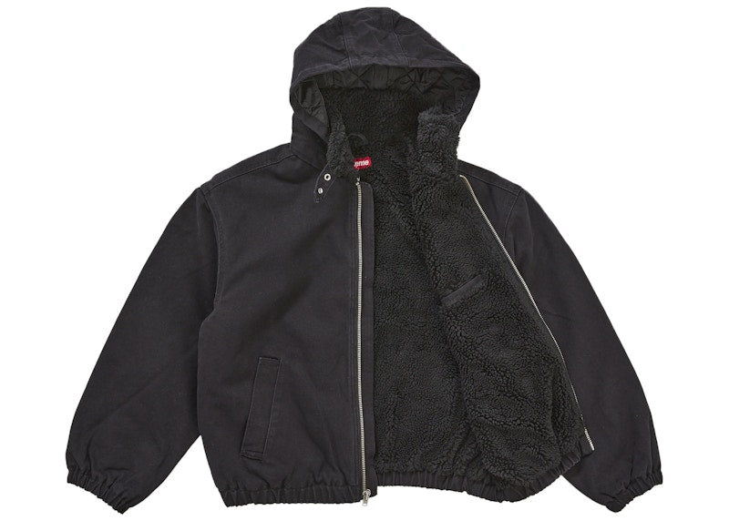 Supreme Faux Sherling Lined Bomber Jacket (FW25) Black