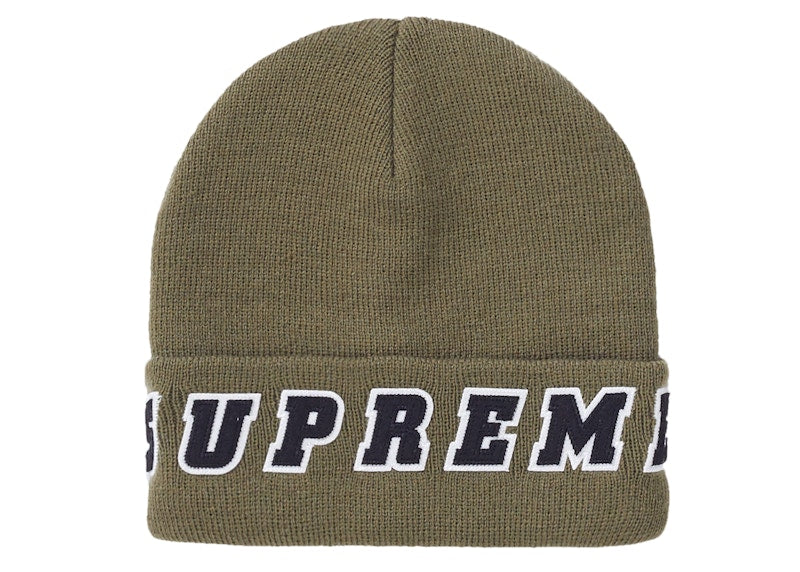 Supreme Felt Logo Beanie Olive