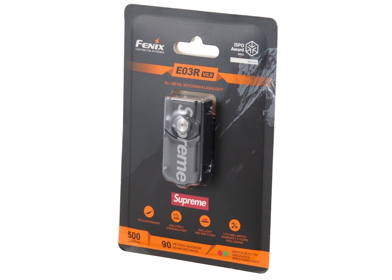 Supreme Fenix E03R Flashlight Keychain Black