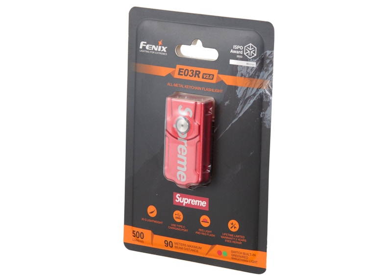 Supreme Fenix E03R Flashlight Keychain Red