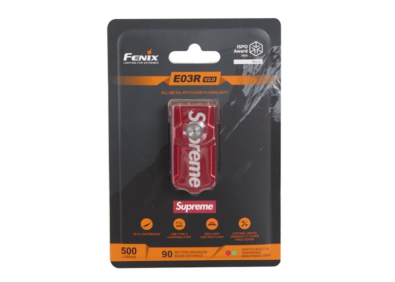Supreme Fenix E03R Flashlight Keychain Red