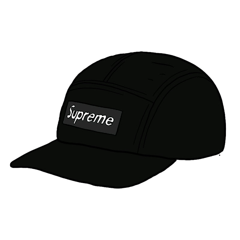 Supreme Fine Wale Corduroy Camp Cap Black