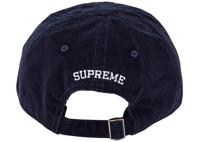 Supreme Fine Wale Corduroy S Logo 6-Panel Navy