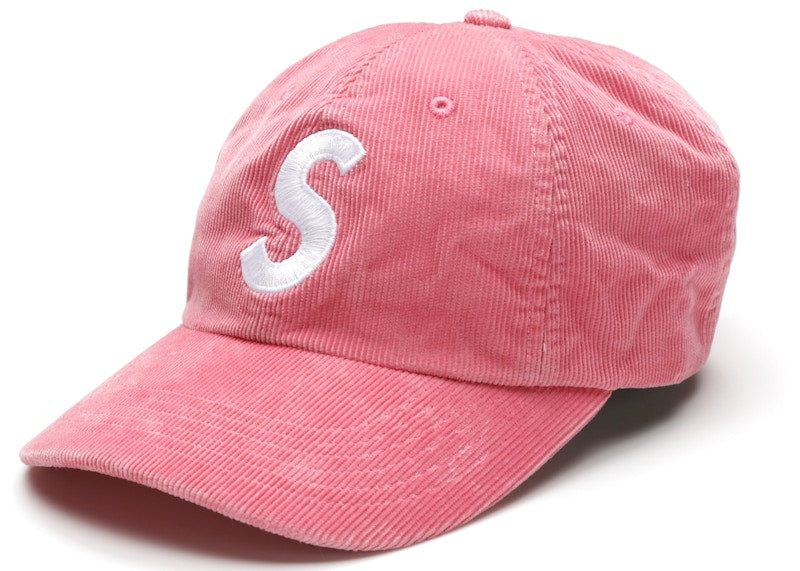Supreme Fine Wale Corduroy S Logo 6-Panel Pink