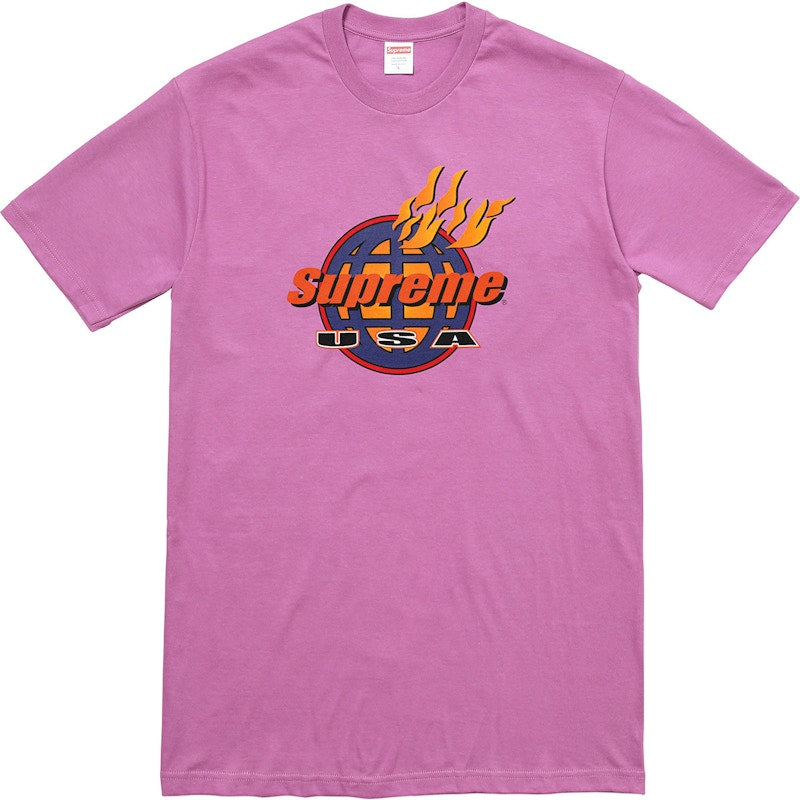 Supreme Fire Tee Light Purple