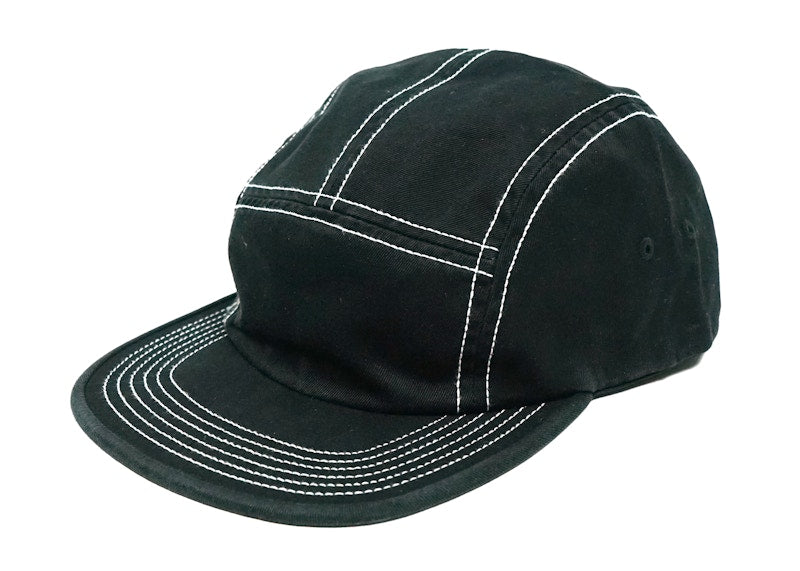 Supreme Fitted Rear Patch Camp Cap Black