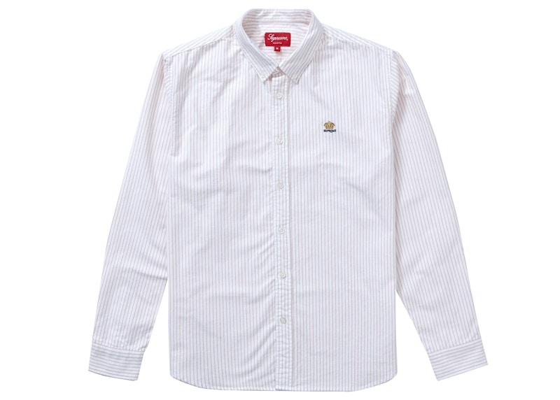 Supreme Flannel Oxford Shirt Orange Stripe