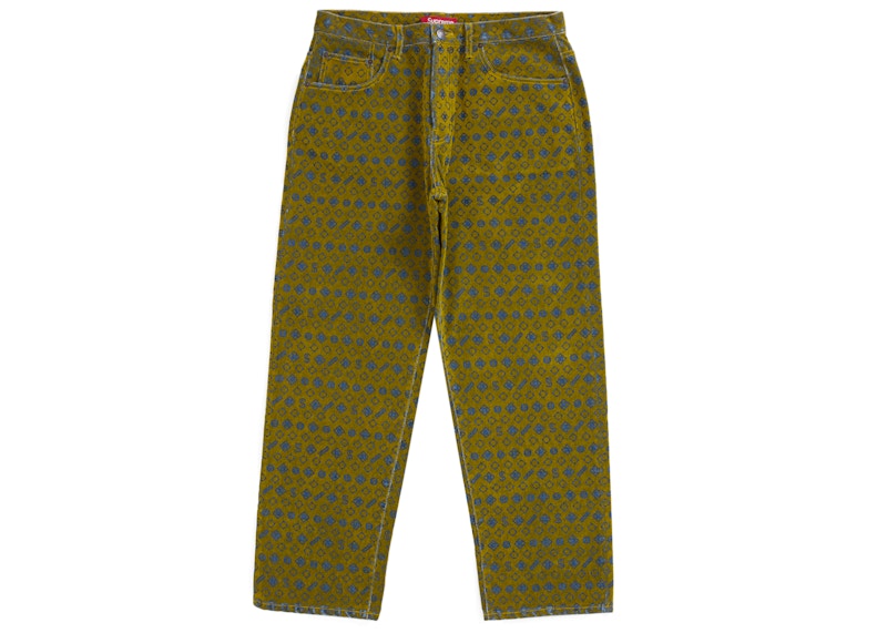 Supreme Flocked Loose Fit Jean Mustard