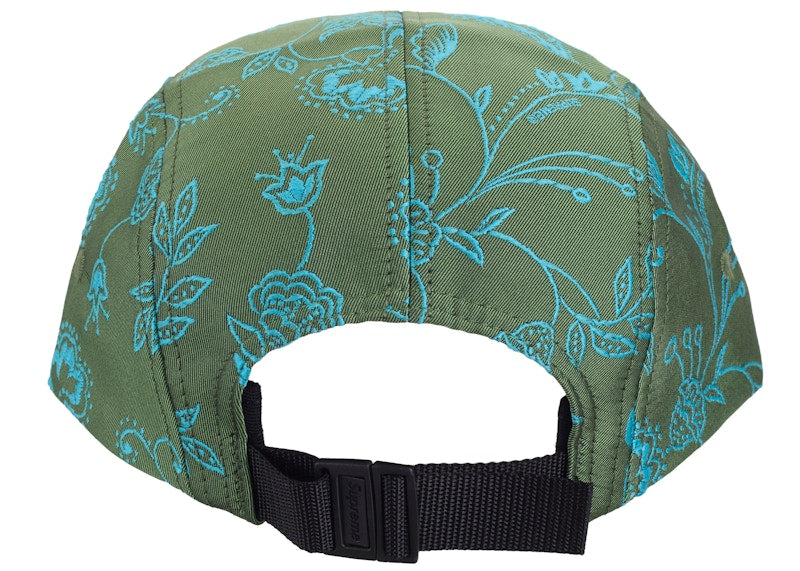 Supreme Floral Jacquard Camp Cap Green