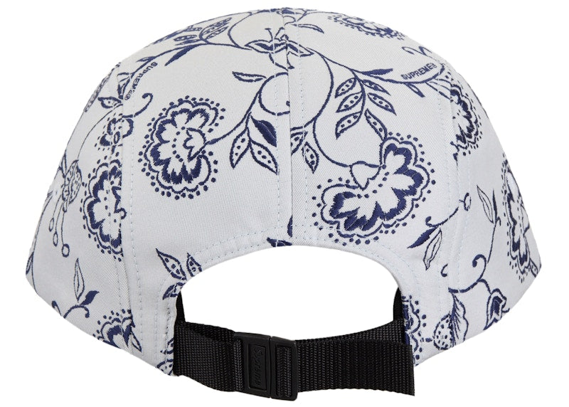 Supreme Floral Jacquard Camp Cap White