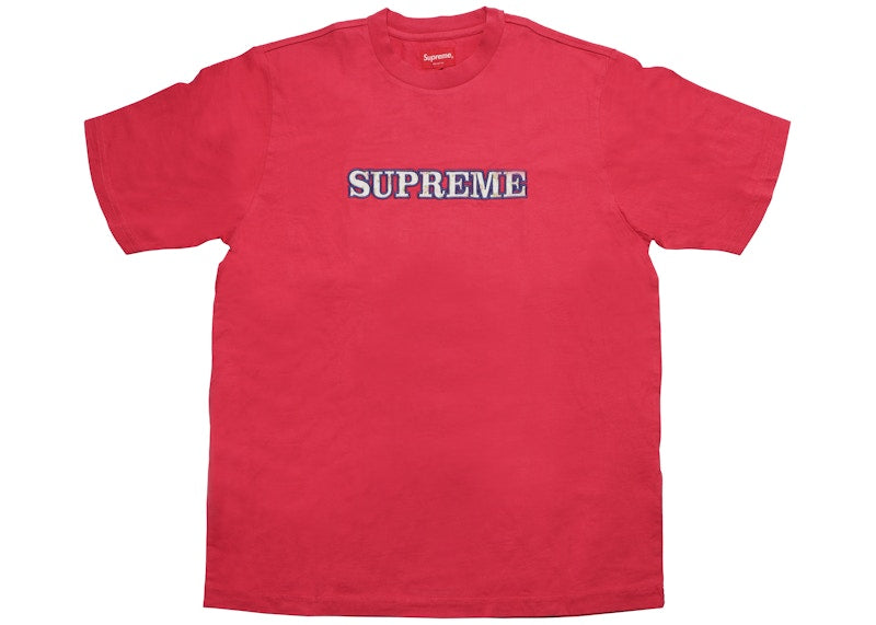 Supreme Floral Logo Tee Dusty Red
