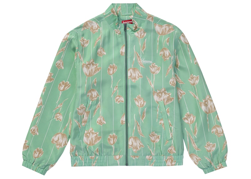 Supreme Floral Silk Track Jacket Mint