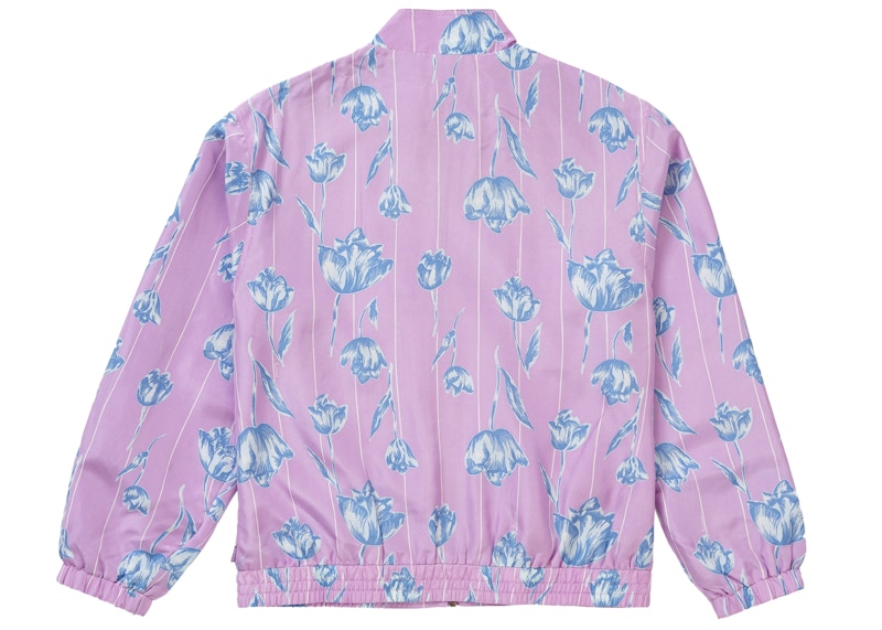 Supreme Floral Silk Track Jacket Purple