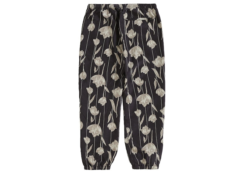 Supreme Floral Silk Track Pant Black