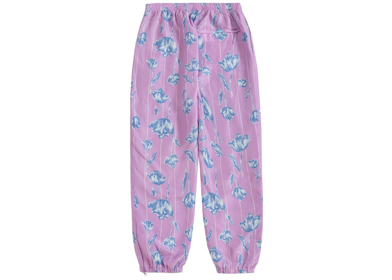 Supreme Floral Silk Track Pant Purple