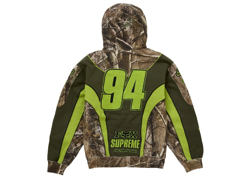 Supreme Fox Racing Zip Up Hooded Sweatshirt Realtree Hardwoods Camo