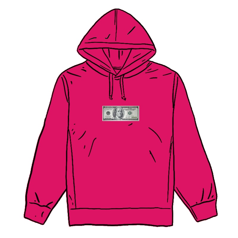 Supreme Franklin Hooded Sweatshirt Fuchsia