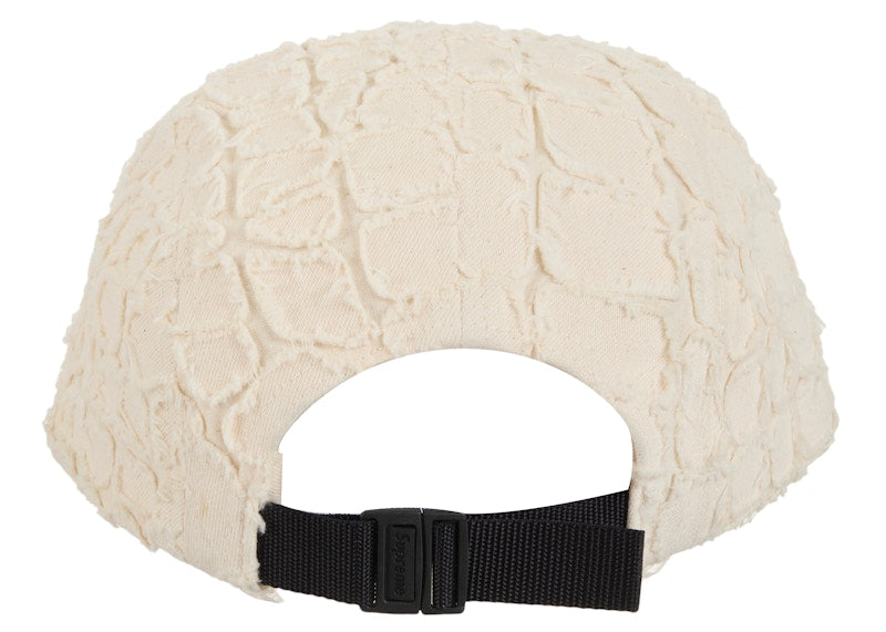 Supreme Frayed Croc Denim Camp Cap Natural