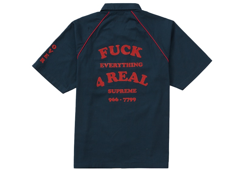 Supreme Fuck Everything S/S Work Shirt Light Navy
