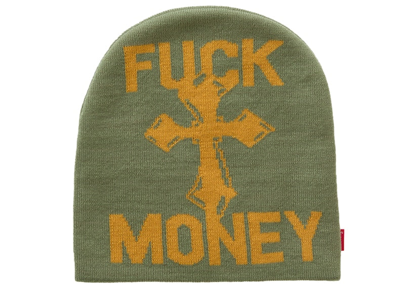 Supreme Fuck Money Beanie Green