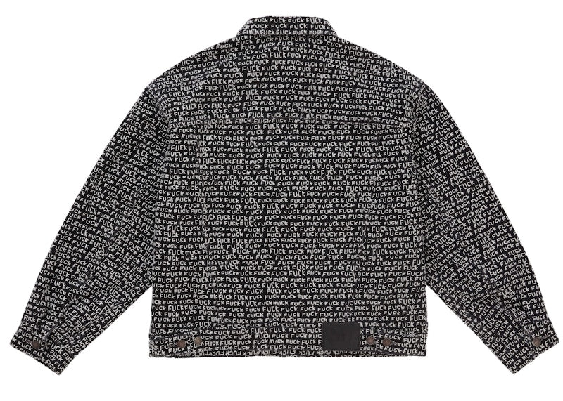 Supreme Fuck Stitch Denim Trucker Jacket Black