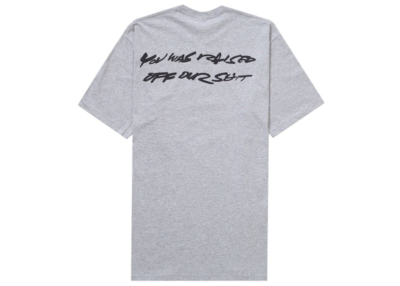 Supreme Futura Box Logo Tee Heather Grey