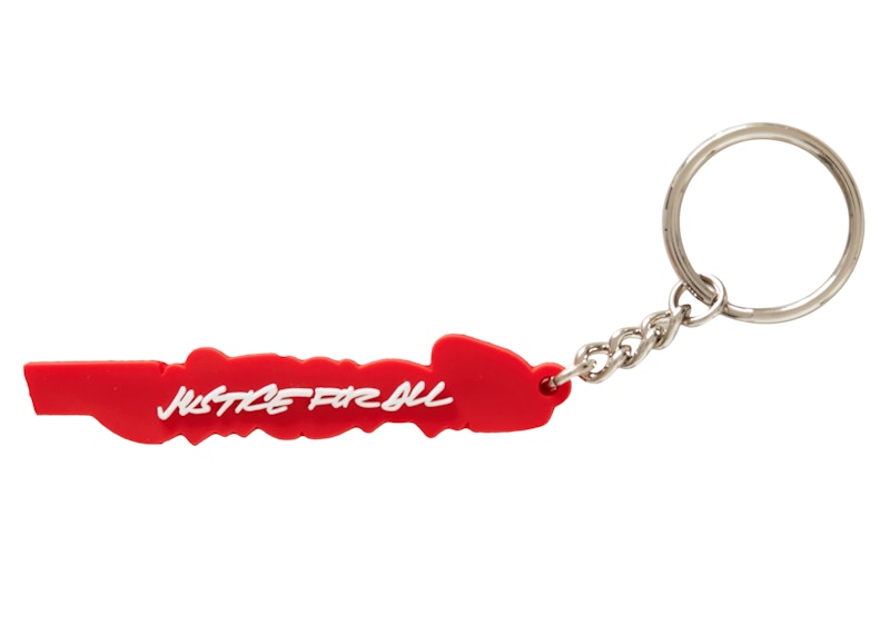 Supreme Futura Logo Keychain Red