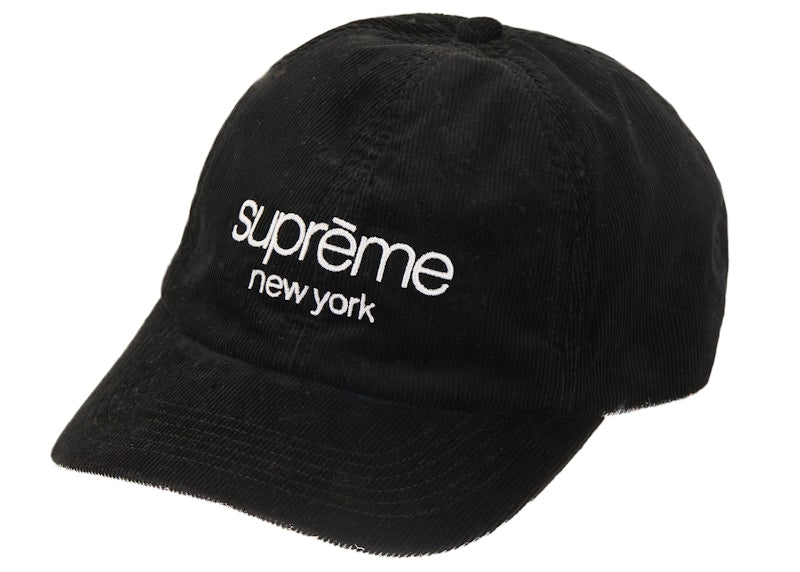 Supreme GORE-TEX Corduroy Classic Logo 6-Panel Black