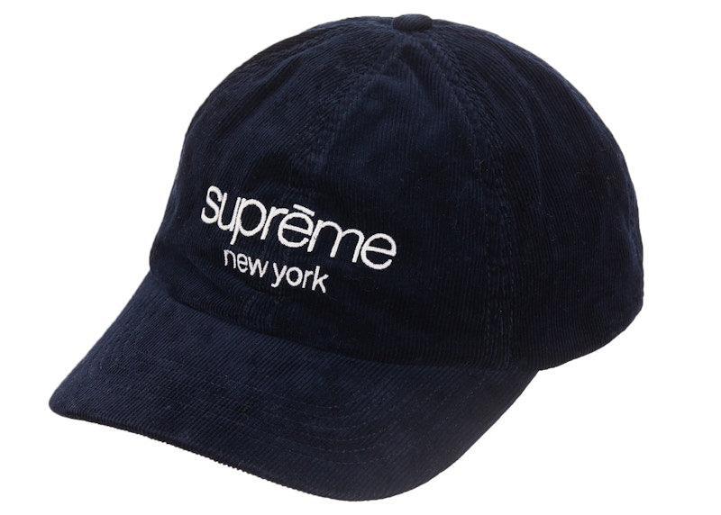 Supreme GORE-TEX Corduroy Classic Logo 6-Panel Navy