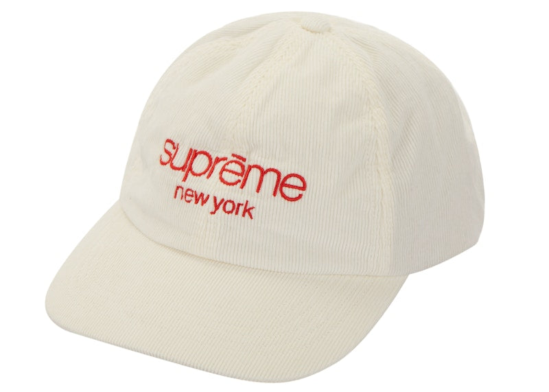 Supreme GORE-TEX Corduroy Classic Logo 6-Panel White