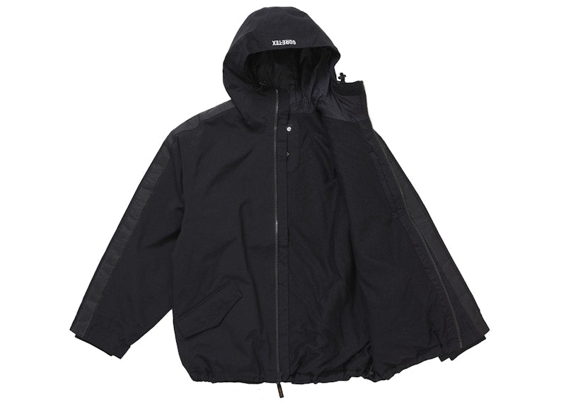 Supreme GORE-TEX Stripe Hooded Jacket Black