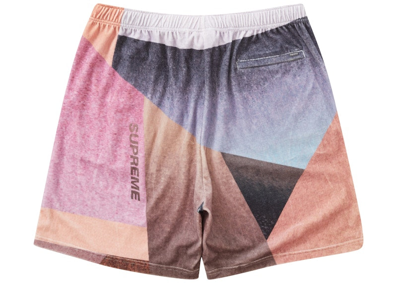 Supreme Geo Velour Short Pink