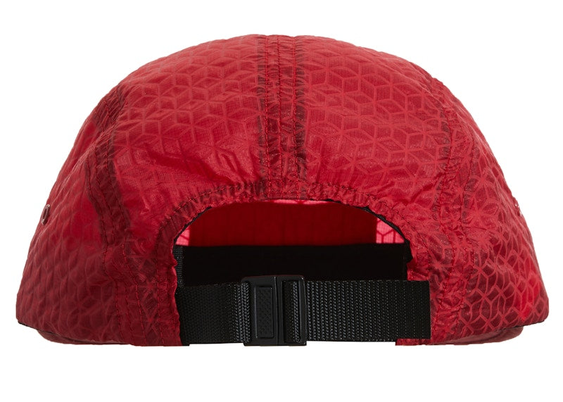 Supreme Geometric Ripstop Camp Cap Red