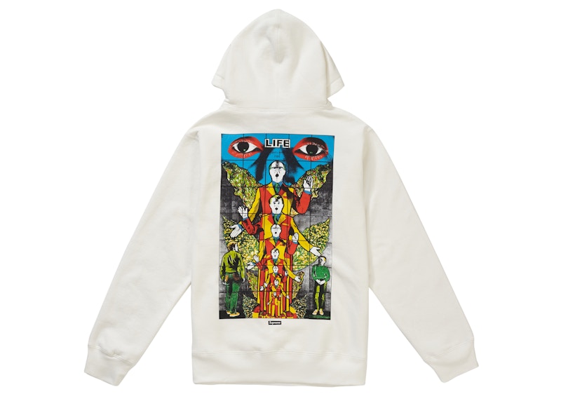 Supreme Gilbert & George LIFE Hooded Sweatshirt White