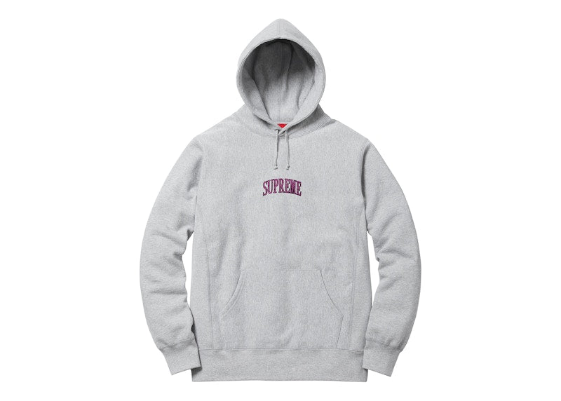 Supreme Glitter Arc Hooded Sweatshirt Grey