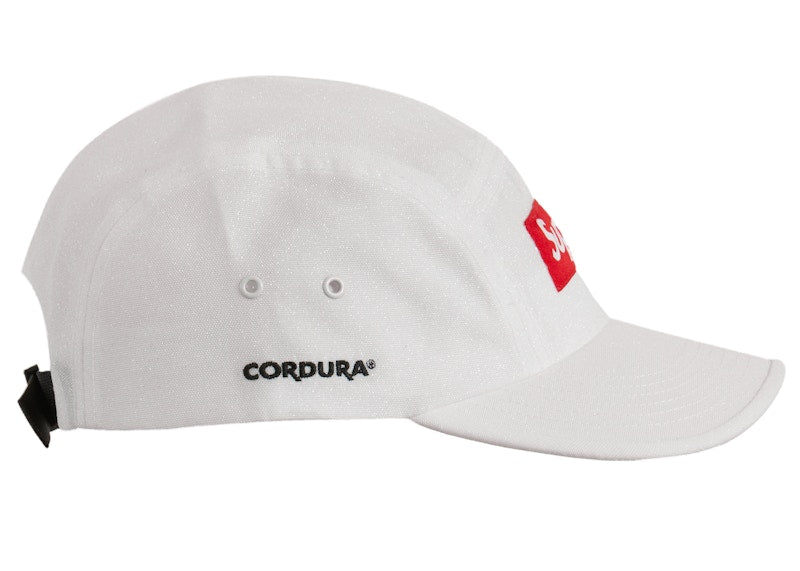 Supreme Glitter Cordura Camp Cap White
