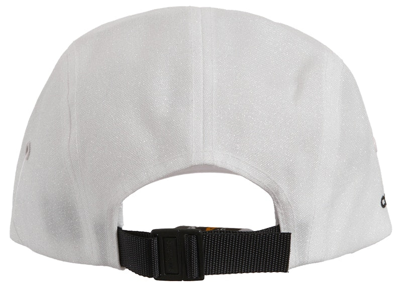 Supreme Glitter Cordura Camp Cap White