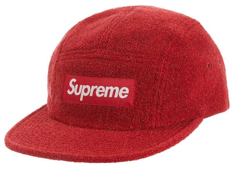 Supreme Glitter Terry Camp Cap Red