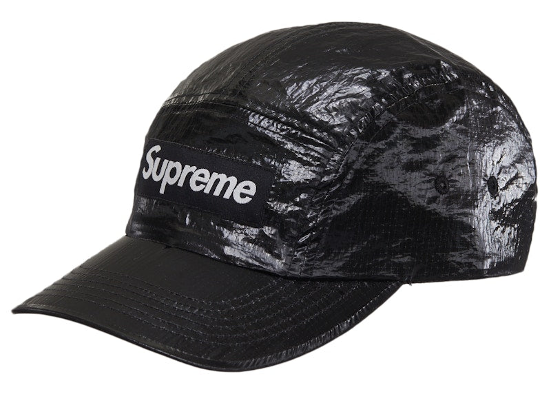 Supreme Gloss Ripstop Camp Cap Black