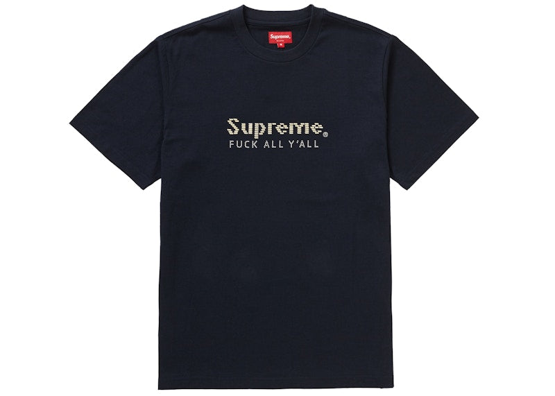 Supreme Gold Bars Tee Navy