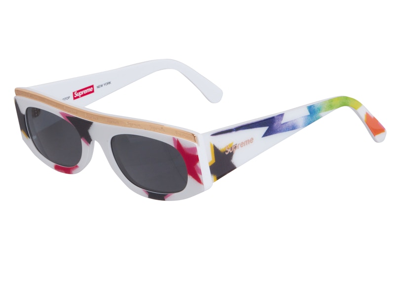 Supreme Goldtop Sunglasses White Gonz Stars