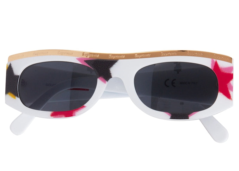 Supreme Goldtop Sunglasses White Gonz Stars