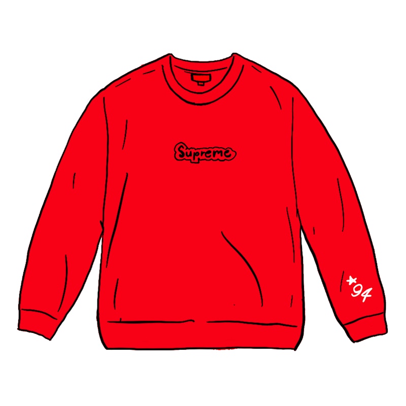 Supreme Gonz Logo Crewneck Burnt Red