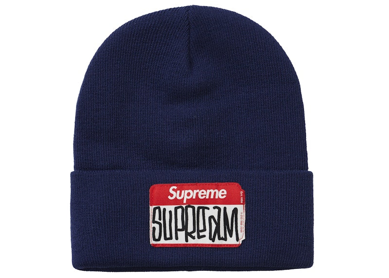 Supreme Gonz Nametag Beanie Navy
