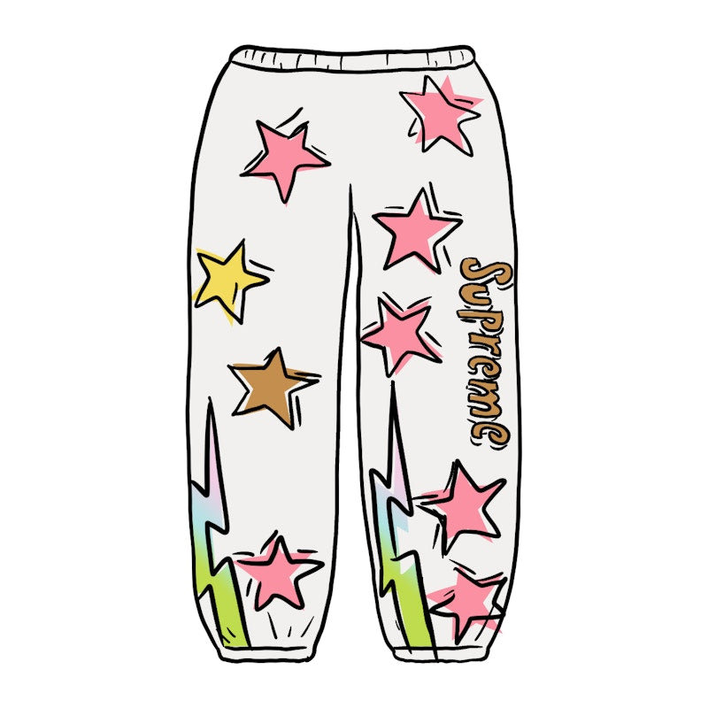 Supreme Gonz Stars Sweatpant White