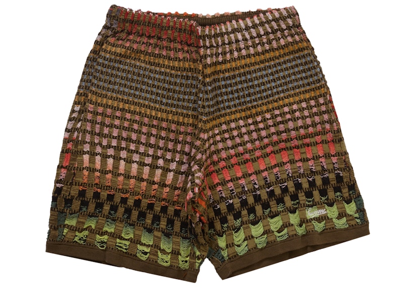 Supreme Gradient Grid Knit Short Brown