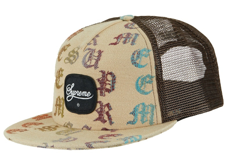 Supreme Gradient Jacquard Denim Mesh Back 5-Panel Tan