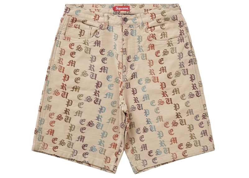 Supreme Gradient Jacquard Denim Short Tan