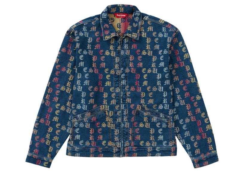 Supreme Gradient Jacquard Denim Work Jacket Blue